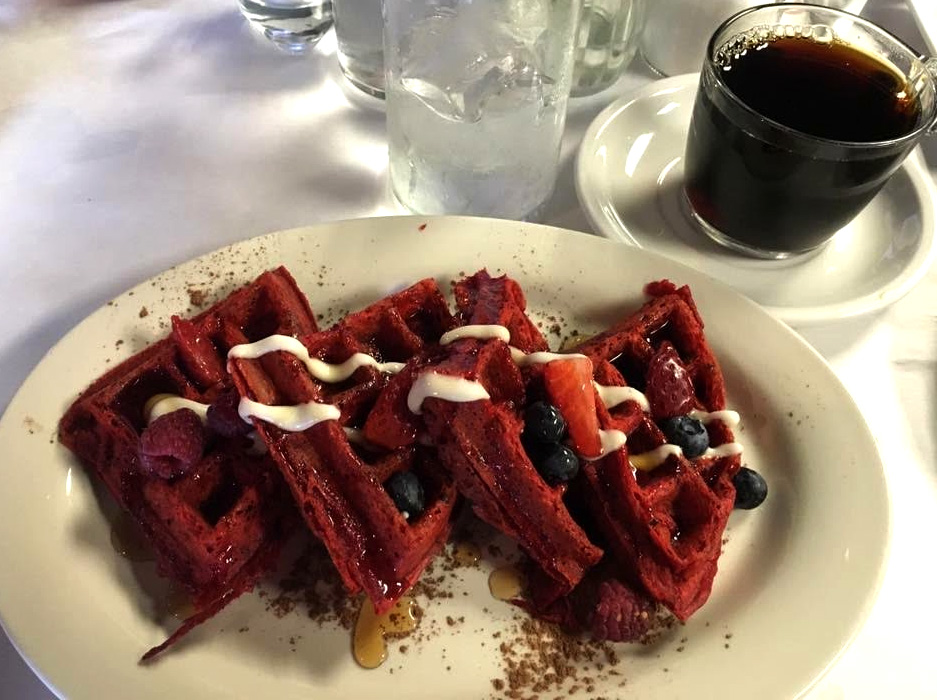 Red Velvet Waffles at Magnolia’s in Kansas City